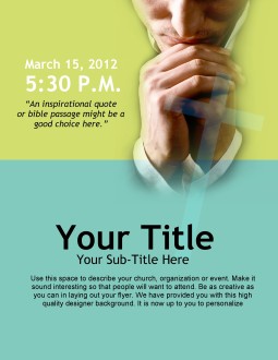 Prayer Easter Cross Flyer Template