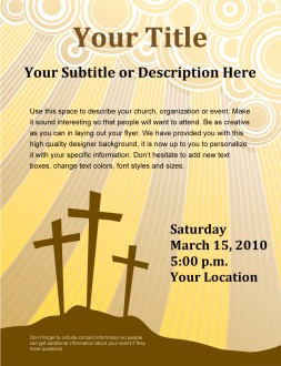 Cross Calvary Golgotha Flyer Template