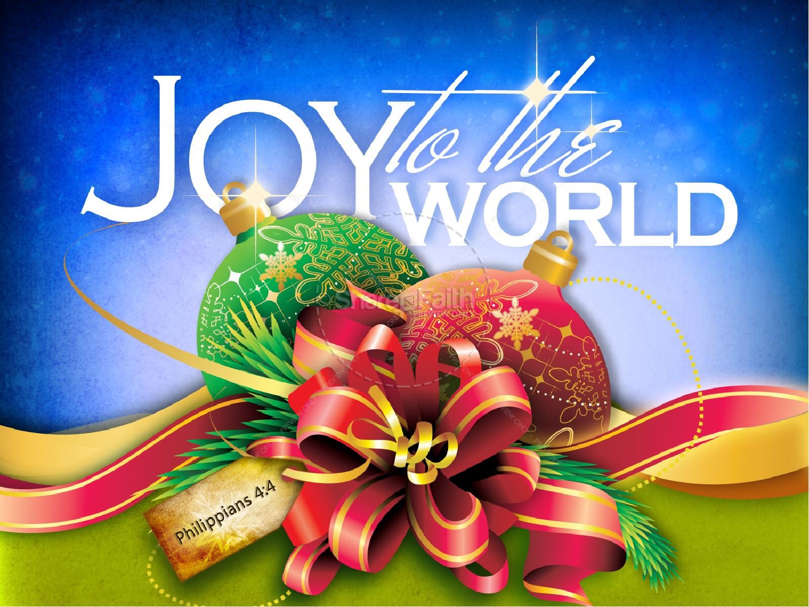 Joy to the World Christmas PowerPoint | slide 1