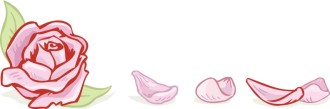 Rose with Petals Footer