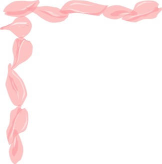 Pink Overlapping Petals Corner