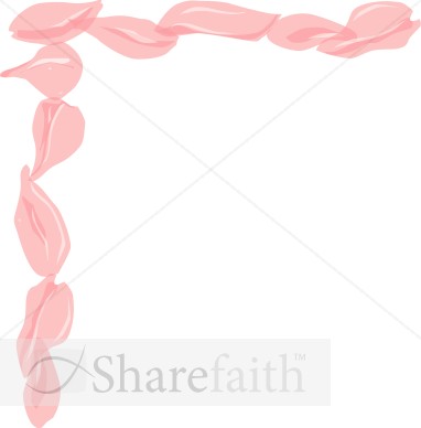 Pink Overlapping Petals Corner