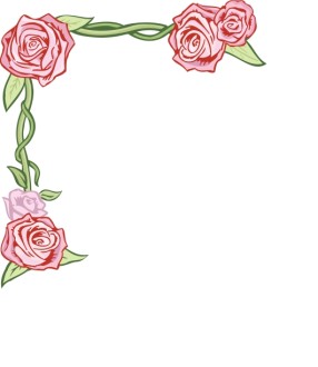 Rose with Vines Corner