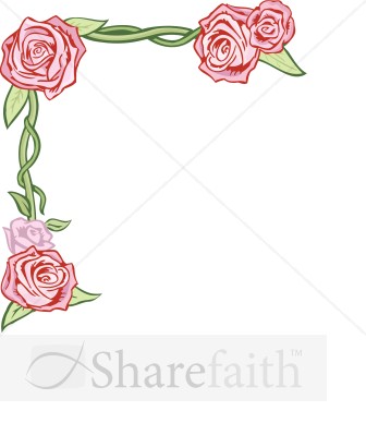 Rose with Vines Corner
