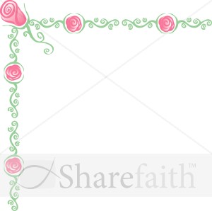 Rose Symbols with Vines Page Corner
