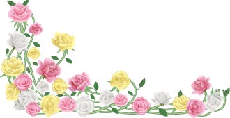 Realistic Spring Flower Spray Corner