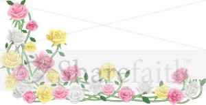 Realistic Spring Flower Spray Corner