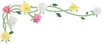 Realistic Spring Rose Vine Corner