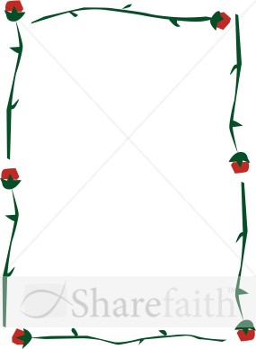 Abstract Rose Stem Frame
