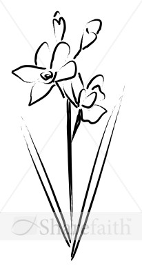 Brushstroke Flower Accent