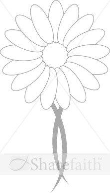 Circle of Petals on Light Stems