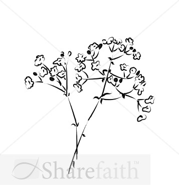 babies breath bouquet accent