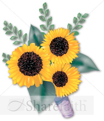 Yellow Sunflower Bridal Bouquet