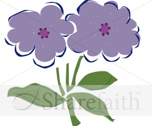 Purple Flowers from the Springtime Garden