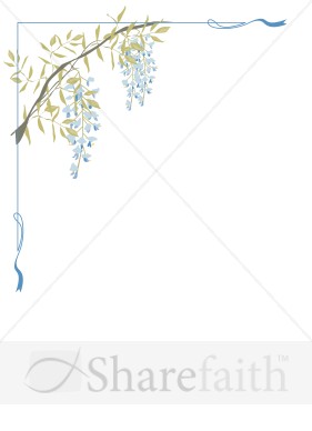 Spring Wisteria Page Corner