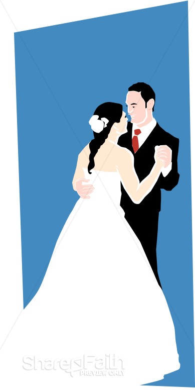 Smiling Bride and Groom