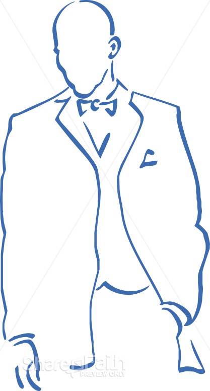 Blue Outline Groom