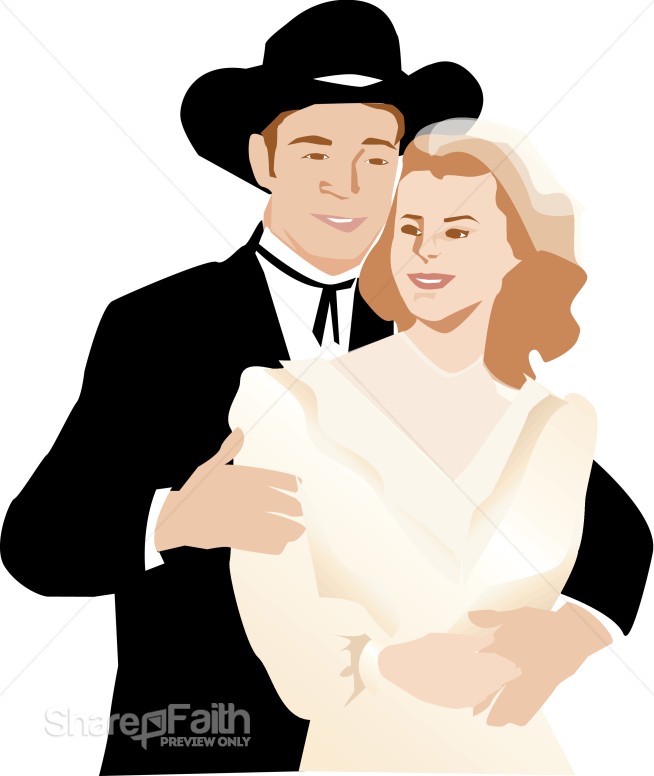 Western Wedding Couple