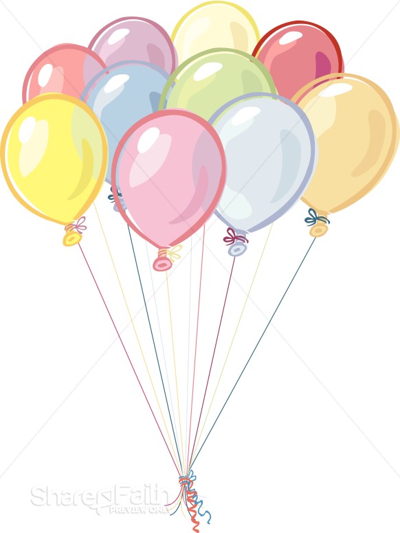 Birthday Balloons Clipart
