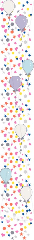 Bright Little Shapes with Ballons Column