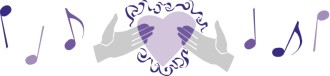 Music and Hands holding Heart
