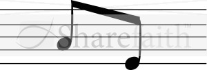 Two EighthNotes on a Staff