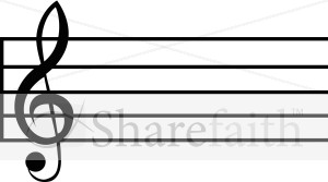 Treble Clef on staff