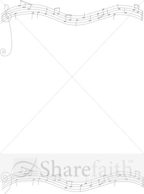 Musical Staff Header and Footer