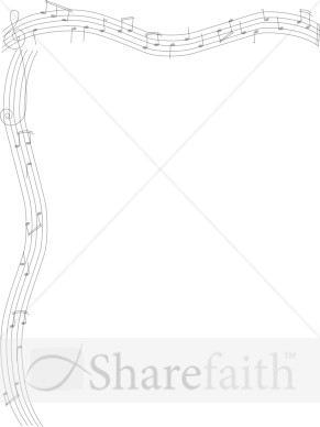 Musical Notes and Staves Corner