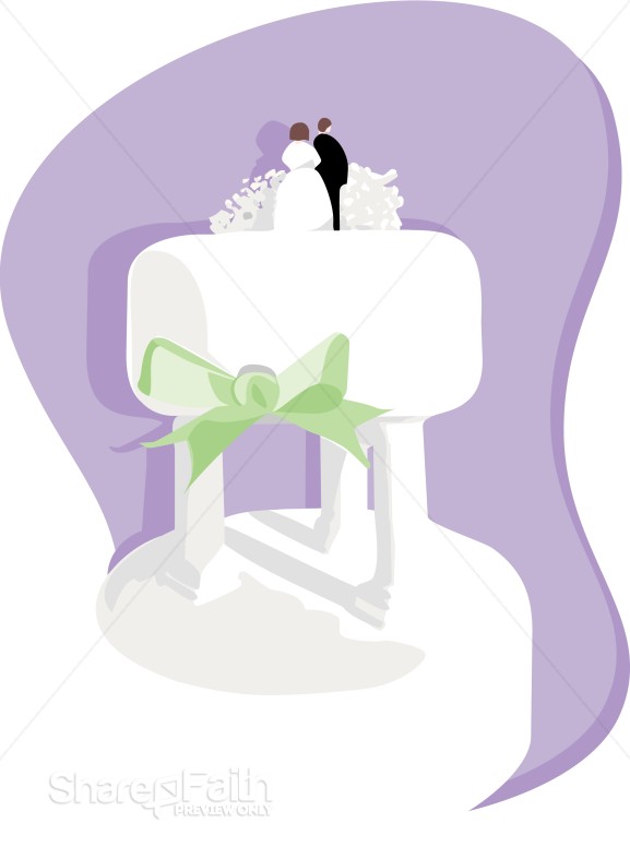 White Fondant Wedding Cake