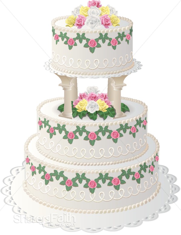 Floral%20Cake%20with%20Top%20Tier%20on%20Columns