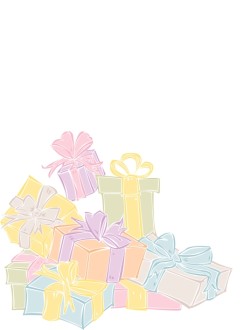 Cartoon Wrapped Gifts