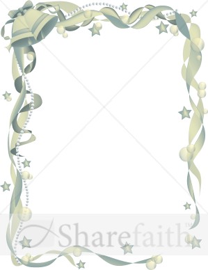 Ornate Wedding Bell Ribbon Frame 2