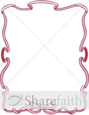 Red Ribbon Frame Tied at Bottom