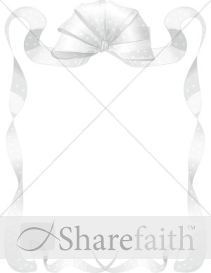 White Flowing Ribbon