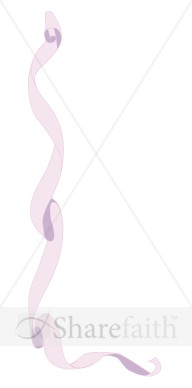 Purple Ribbon with Shadows