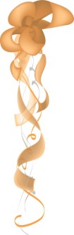 Gold Bow with Ribbons Page Side