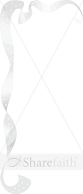 White Formal Ribbon Upper Corner