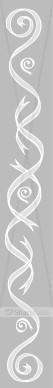 Gray Bar Column with Ribbon Swirls