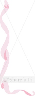 Pink Ribbon with Shadows