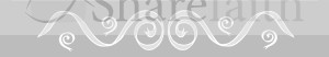 Horizontal Gray Bar with Ribbon Swirls