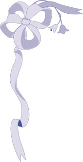 Lavender Corner Ribbon Bow