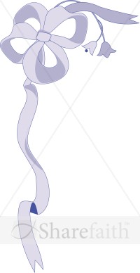 Lavender Corner Ribbon Bow