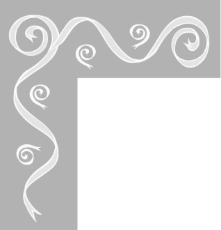 Gray Bar with Ribbon Swirls Corner