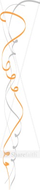 Gold and Gray Calligraphy Ribbon Side