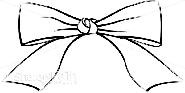 Brushstroke Tied Bow