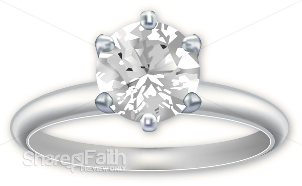Round Cut Diamond Wedding Ring
