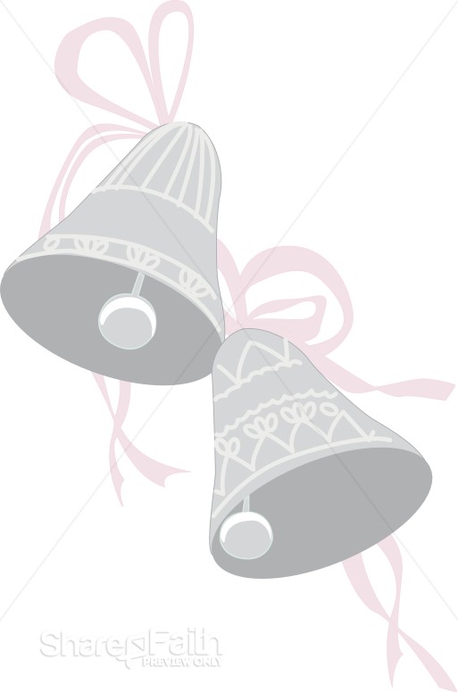 Silver Bells Decorated for a Wedding