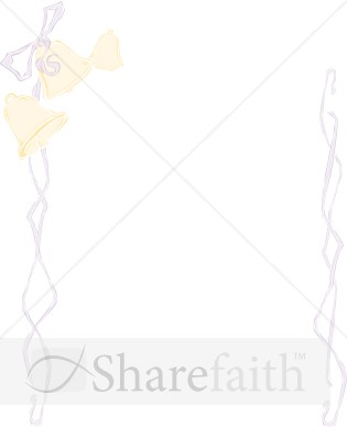 Faded Church Bells with Ribbons Sides