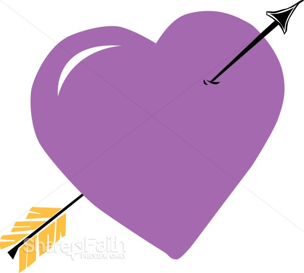 Purple Heart with Arrow